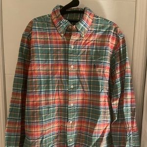 Polo Ralph Lauren Pink/Green plaid shirt (Medium)